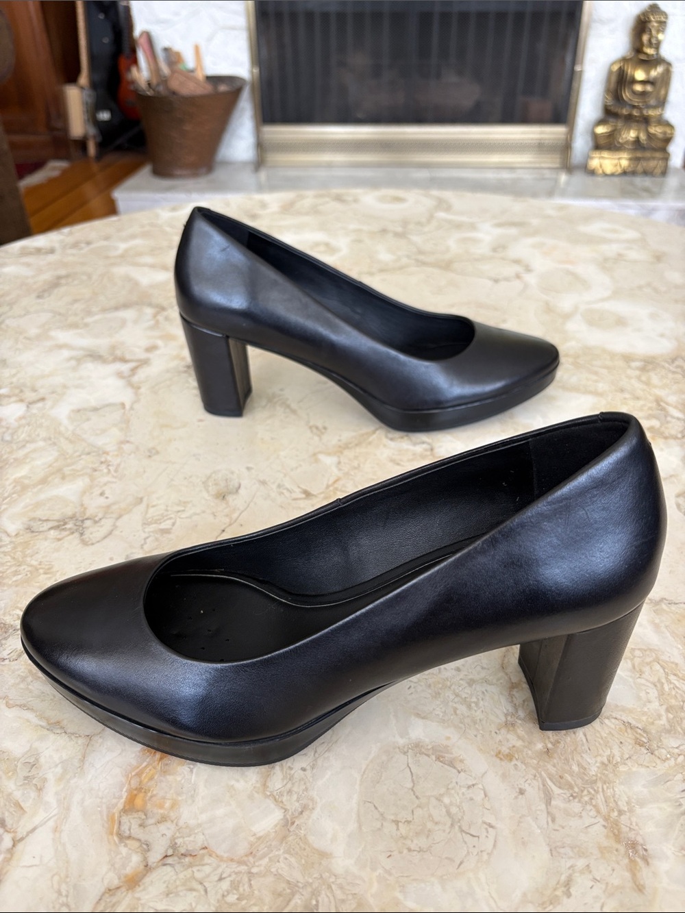 GEOX Walk Pleasure 60 Medium Heel Leather Pumps Ultra Comfort AS NEW Size 39 - Picture 4 of 16